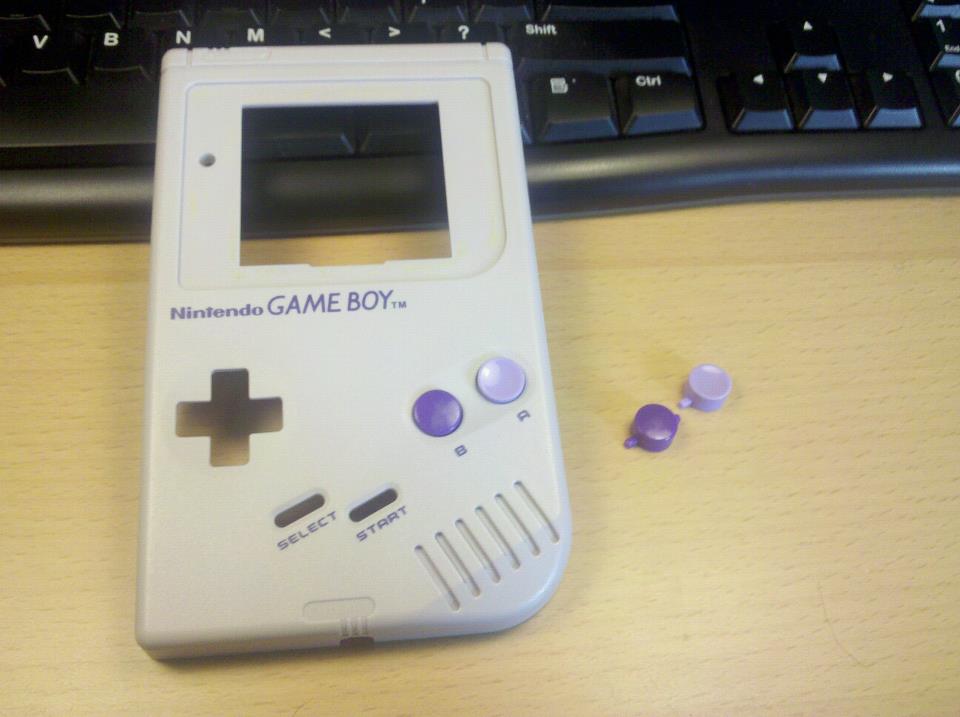 Gameboy dmg with snes lr buttons and accessories
